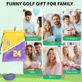 Funny Golf Valuables Pouch NO 24 Pattern PU Leather Golf Tee Pouch with Drawstring Closure Golf Ball Tee Handbag Golf Accessorie.