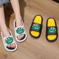 Cute cartoon cute little dinosaur shoes minimalist thick heel waterproof soft and flexible slippers. 