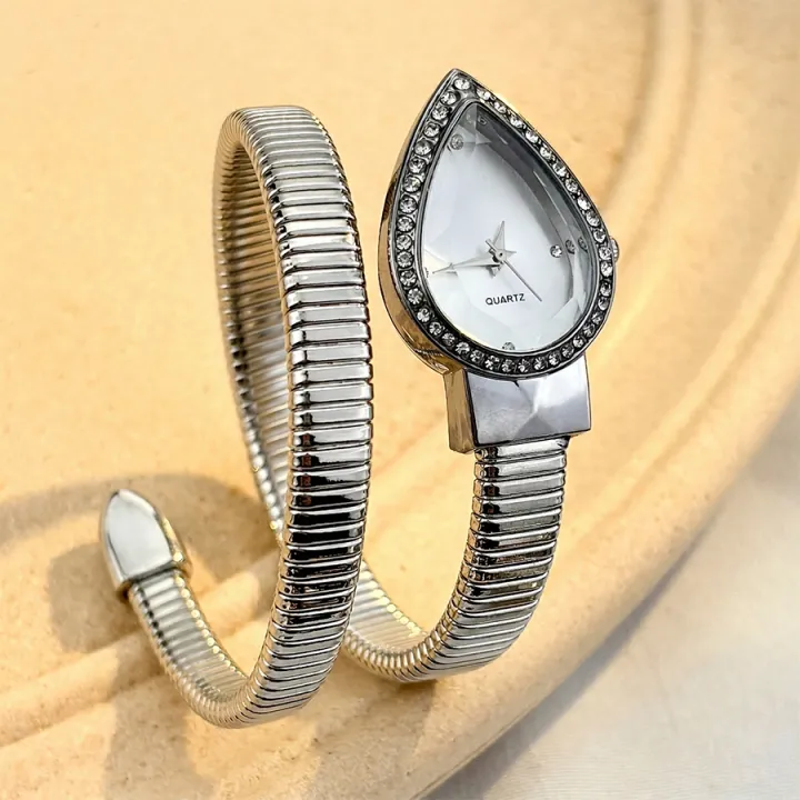 Elegant%20Ladies'%20Water-Drop%20Headed%20Watch%20with%20Snake-Shaped%20Band%20-%20Image%205