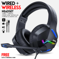 G-MIX Wireless Bluetooth Noise Cancelling Gaming Headphones - Over the Ear Stereo Gaming Headset Headphone with Microphone - Hours Long Battery - Premium Design - Wired & Wireless HIFI Bass Stereo Earphone Headband with Mic - By FunBug. 