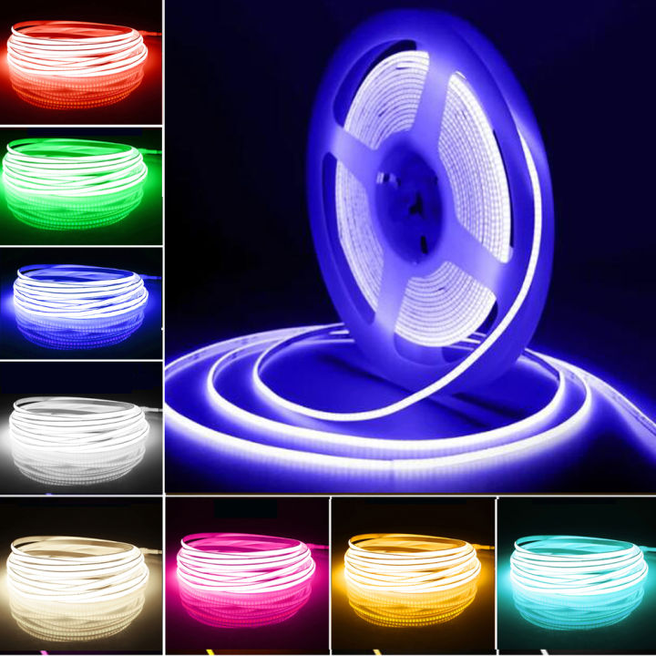 5mm Ultra Thin DC 12V Colorful COB LED Strip Lights for Home Decor Car ...