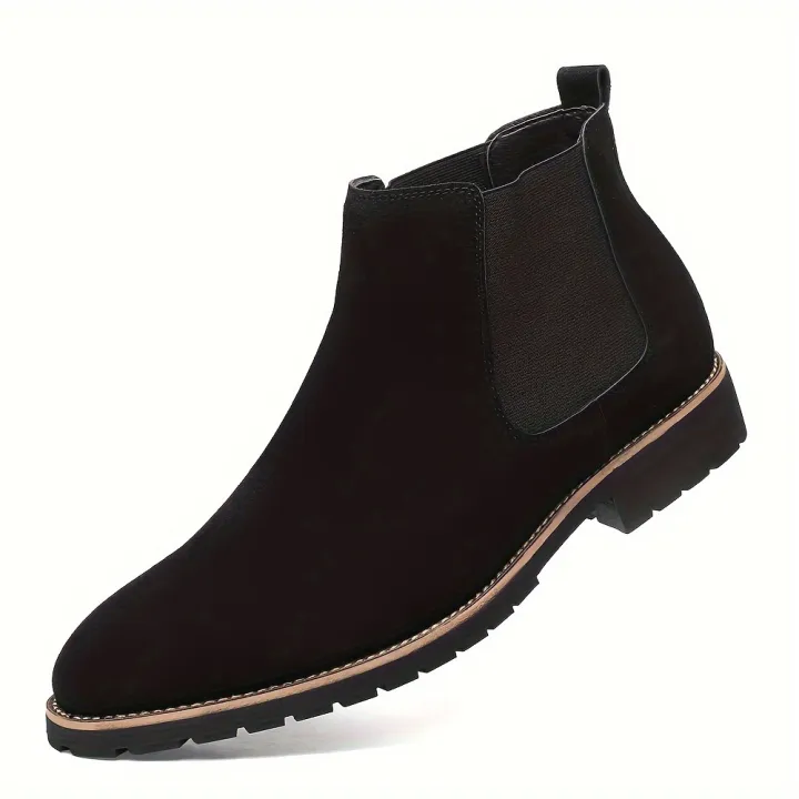 Men's%20Fashionable%20Frosted%20round%20Toe%20Mid-Top%20Chelsea%20Boots%20Slip-On%20Casual%20Boot%20Style%20-%20Image%203