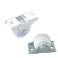 4/10/20Pcs 1Inch Caster White Rail Fixed Casters Small One-Way Wheel Strong Plastic Wheel Hardware Accessories Furniture Casters. 