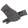 Man Winter Keep Warm Touch Screen Plus Velvet Thicken Fashion Simple Cold Protection Outdoor Cycling Drive Mittens Gloves. 