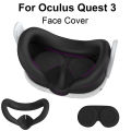 Face Cushion Cover for Quest 3 Face Pad with Lens Covers Protectors Washable VR Silicone Covers for Meta Quest 3 Accessories.