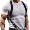 UYEE Men's Pants Leather Adjustable Backpack Shoulder Straps Fashion Adult Belt. 