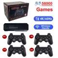 GD10 Plus Game Console 4K 3D X2 Plus Gaming HD Output TV Game play 2.4G Dual Handle Portable video Game Console For PS1 N64. 