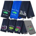 Best Dad Microfiber Premium Golf Towel, Embroidered Golf Towels for Golf Bags，Golf Accessories for Men Golfers Dad Grandpa. 