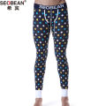Men's long underwear slim fit close fitting autumn pants low waist fashionable and sports style thin warm pants.