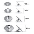 100PCS Candle Wick Tabs Metal Sustainer Tabs Multi-Purpose Candle Wick Base 20/16/14/12.5mm for Wide Variety Wicks Candle DIY. 