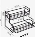 2-Layer Metal Spice Rack Organizer for Kitchen Accessories By F&A Salers. 