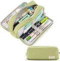 Kawaii Large Capacity Pencil Case 3 Compartment Pouch Pen Bag Double Side Opening Student Stationery Organizer School Supplies.