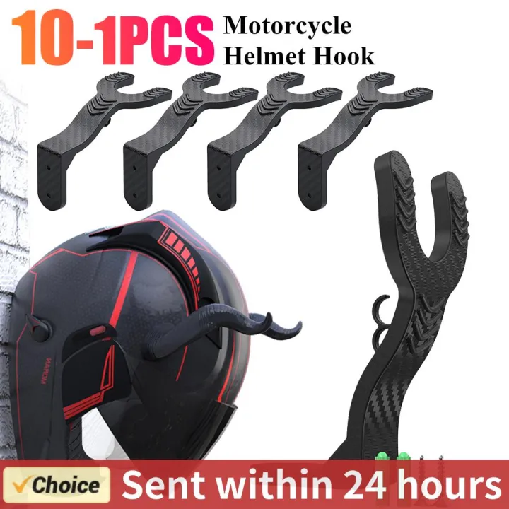 Kitchen Cabinet Shelf Wall Mount Hooks Motorcycle Helmet Hook Racks Helmet Display Hanger Stand Wall-Mounted Storage Holder
