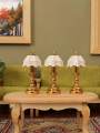 Dollhouse Mini French Table Lamp with Alarm Clock, Alloy Steel 1:12 Model Decor, No Power Required for Bedroom/Living Room.