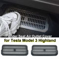 For Tesla New Model 3 Highland 2024 Under Seat Rear Air Vent Protect Cover Anti-blocking Backseat Outlet Grille Protector Parts.