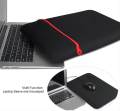 Reversible Laptop Case, Black Red Sleeve, Portable Laptop Case, Waterproof Laptop Case, 10.5 Inches, 12.5 Inches, 14.5 Inches, 15.5 Inches. 