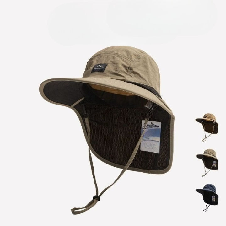 1pc Unisex Anti-UV Sun Protection Fisherman Hat - New Thin Outdoor Hat with Quick-Drying Shawl Neck Protector, Suitable for Summ