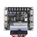 24 Pins ATX Power Supply Breakout Board and Acrylic Case Kit Module Adapter Power Connector Support 12V -12V 5V 5VSB 3.3V. 