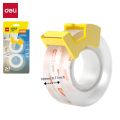 Deli 2 Rolls Transparent Tape with Dispenser Clear Tape Rolls Office Tape Refills for Desk, Craft, and Wrapping,Stationery.