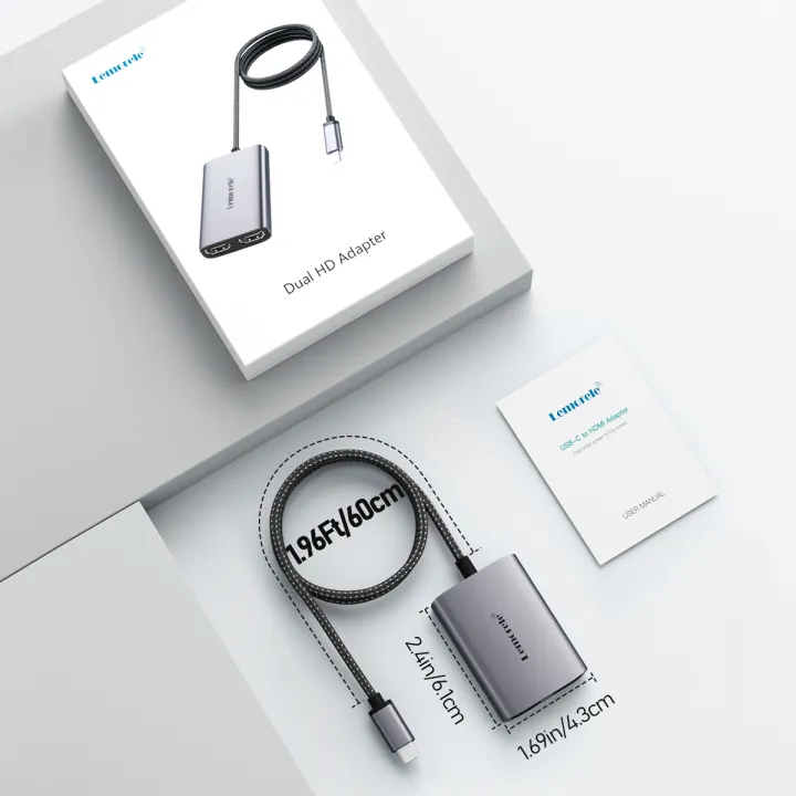 Lemorele%20HD20%204K%20USB%20C%20Hub%20for%20Macbook%20MST%20Docking%20Station%20Triple%20Display%20USB-C/A%20to%202x%20HDMI%20Aluminum%20Body%20Braided%20Cable%20-%20Image%206