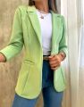 Women Fall Spring Coat Lapel Long Sleeve Formal Business OL Commute Jacket chaquetas para mujeres. 