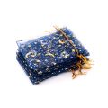 50pcs/lot Star Moon Organza Jewelry Bags Tulle Sheer Sachets Drawstring Bag Wedding Party Favor Pouches Jewelry Organizer.