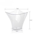 50PCS Disposable Plastic Twist Cup Twist Triangle Transparent Plastic Mousse Dessert Cup Ice Cream Frozen Pudding Container. 