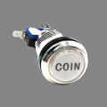 33mm Chrome Push Button12v 5v Led Illuminated Coin Select PAUSE EXIT START Switch Arcade Stick Game Claw Machine USB Board Diy. 