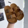 New Summer Kids Beach Cork Slippers for Girls Boys Children Outdoor Casual Non-slip Flat with Slide Shoe.
