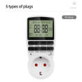 EU Plug Timer Switch Digital Power Socket Energy Saving Adjustable Kitchen Timer Outlet Week Hour Programmable Timing Socket. 