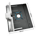 Aluminum Router Table Insert Plate W/ Miter Gauge Guide and Bracket for Woodworking Benches Table Saw Trimming Engraving Machine. 