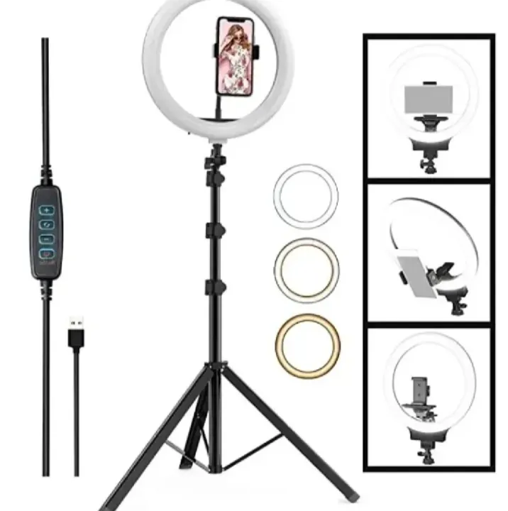 12%20Inch%20LED%20Ring%20Light%20with%20Adjustable%20Stand%20&%20Phone%20Holder%20for%20Live%20Streaming,%20Video%20Recording,%20Photography,%20and%20Makeup%20Tutorials%20-%20Image%202