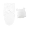 Baby Blanket Hat Set Cartoon Printed Cotton Newborn Swaddle Adjustable Infant Blankets Wraps Applicable All Seasons 0-6 Months. 
