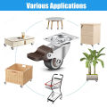 Set of 4 Casters 1-2 inch Caster Wheels for Heavy Duty Furniture Cabinets Mini Castors No Noise Smooth Swivel Wheel.