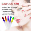 1pcs Professional Colorful Glass Nail Files strip Double-Sided Transparent Gradient Crystal Polished DIY Manicure Tools Supplies. 