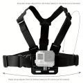 Chest Head Strap Belt For GoPro Hero 12 11 10 9 8 Action Camera Xiaomi Yi 4K Sjcam Sj4000 Insta360 Accessories With J-hook Mount. 