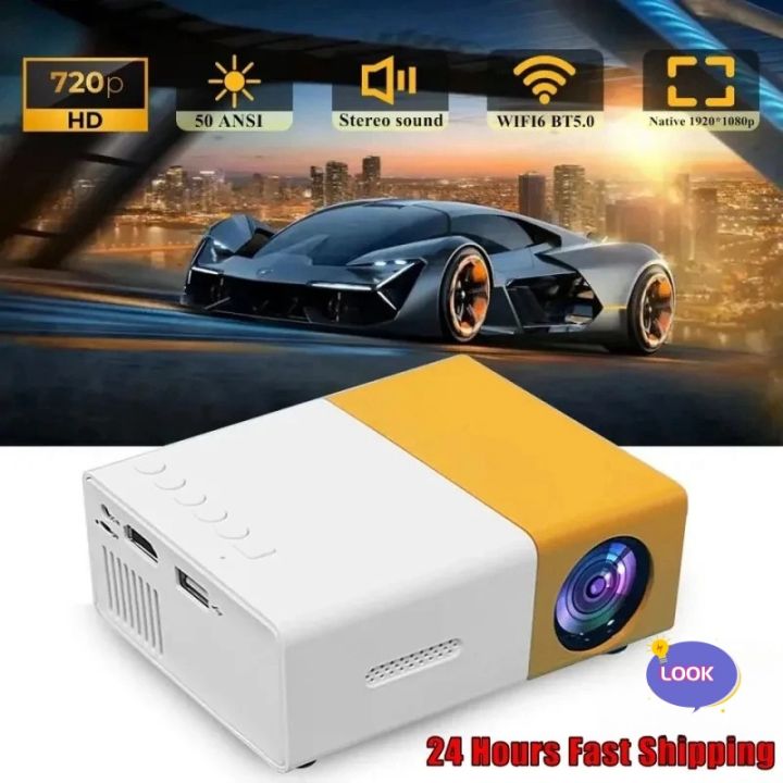 YG300 MINI Projector Portable Home Theater Smart TV Laser Beamer 3D Cinema LED Videoprojector for 4k 1080P Movie Via HD Port