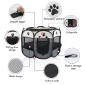 Portable Foldable Pet PlayPen for Dog Pet Cat Rabbit Guinea Pig, Indoor/Outdoor Fabric Playpen Cage Kennel Tent. 