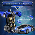 One Click Automatic Collision Deformation Robot Boy Gift Dual Form Toy Car Father Son Interactive Model Car. 