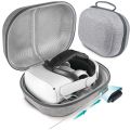 Hard Carrying Case with Charging Port for Oculus Quest 2/Meta, Hard Shell Carrying Travel Case Storage for VR Gaming Accessories. 