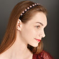 Non-Slip Rhinestone Hairbands Elastic Flower Fashion Pearl Women Hair Hoop Bands Headband Bezel Girls Hair Accessories Headdress. 