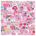 50/100PCS Pink VSCO Cute Girl Stickers Aesthetic Skateboard Laptop Guitar Graffiti Luggage Sticker Waterproof Decal Toys. 