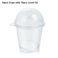 10Pcs Disposable Miniature Frappuccino Cup Home & Kitchen Ice Cream Cups Cover Lid Cake Decorating Plastic Baking Pastry Tools.