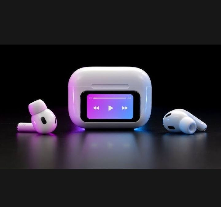 airpods pro with display ANC .ENC ,volume control ,gaming mode wireless earbuds -airpods -airdots airbuds bluetooth earbuds