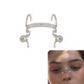 Cyberpunk Inspired Nose Decoration, Creative Pearl Nose Clip, Exquisite, Light Luxury, High-End Feeling, Paty Face Decoration. 