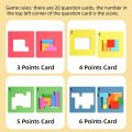 3D Puzzle Two-person Interactive Desktop Game Tangram Math Toys Building Blocks Board Color Shape For Kids . 