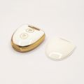 Daihatsu Mira / Move Toyota Passo Premium Tou Remote key Cover White - Gold. 