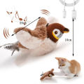 Hot Simulated Bird Cat Toy Interactive Toys Dog Rechargeable Chirping Flapping Bird(no Flying) Touch Activated Plush Pet Toy.