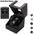 2 Slots Watch Winder for Automatic Watches Watch Box Automatic Winder Use USB Cable for Men with Quiet Motor. 