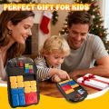 Electronic Sliding Block Puzzle with Multiple Challenges & LED Screen, Portable Educational Game for Kids to Develop Logic, and.